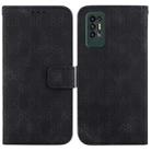 For Tecno Pova 2 Double 8-shaped Embossed Leather Phone Case(Black) - 1