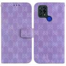 For Tecno Pova 4G / LD7 Double 8-shaped Embossed Leather Phone Case(Purple) - 1