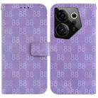 For Tecno Camon 20 Premier 5G Double 8-shaped Embossed Leather Phone Case(Purple) - 1