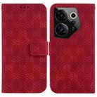 For Tecno Camon 20 Premier 5G Double 8-shaped Embossed Leather Phone Case(Red) - 1