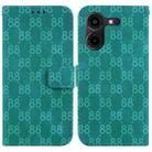 For Tecno Pova 5 Pro Double 8-shaped Embossed Leather Phone Case(Green) - 1