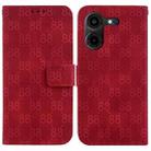 For Tecno Pova 5 Pro Double 8-shaped Embossed Leather Phone Case(Red) - 1