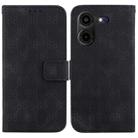 For Tecno Pova 5 Pro Double 8-shaped Embossed Leather Phone Case(Black) - 1