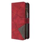 For Samsung Galaxy Z Fold6 Rhombus Texture Zipper Wallet Leather Phone Case(Red) - 2