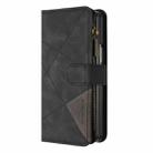 For Samsung Galaxy Z Fold7 Rhombus Texture Zipper Wallet Leather Phone Case(Black) - 2