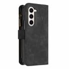 For Samsung Galaxy Z Fold7 Rhombus Texture Zipper Wallet Leather Phone Case(Black) - 3
