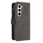 For Samsung Galaxy Z Fold7 Rhombus Texture Zipper Wallet Leather Phone Case(Grey) - 3