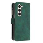 For Samsung Galaxy Z Fold7 Rhombus Texture Zipper Wallet Leather Phone Case(Green) - 3