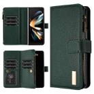 For Samsung Galaxy Z Fold5 Litchi Texture Zipper Wallet Leather Phone Case(Green) - 1