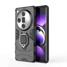 For OPPO Find X7 Ultra PC + TPU Shockproof Protective Phone Case with Magnetic Ring Holder(Black) - 1