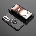 For OPPO Reno12 Global PC + TPU Shockproof Protective Phone Case with Magnetic Ring Holder(Black) - 2