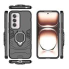 For OPPO Reno12 Global PC + TPU Shockproof Protective Phone Case with Magnetic Ring Holder(Black) - 3