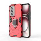 For OPPO Reno12 Pro Global PC + TPU Shockproof Protective Phone Case with Magnetic Ring Holder(Red) - 1