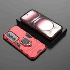 For OPPO Reno12 Pro Global PC + TPU Shockproof Protective Phone Case with Magnetic Ring Holder(Red) - 2