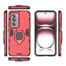 For OPPO Reno12 Pro Global PC + TPU Shockproof Protective Phone Case with Magnetic Ring Holder(Red) - 3