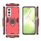 For OPPO K12X 5G Global PC + TPU Shockproof Protective Phone Case with Magnetic Ring Holder(Red) - 3