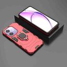 For OPPO A3x 5G PC + TPU Shockproof Protective Phone Case with Magnetic Ring Holder(Red) - 2