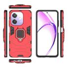 For OPPO A3x 5G PC + TPU Shockproof Protective Phone Case with Magnetic Ring Holder(Red) - 3