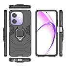 For OPPO A3x 5G PC + TPU Shockproof Protective Phone Case with Magnetic Ring Holder(Black) - 3