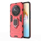 For Honor X50 PC + TPU Shockproof Protective Phone Case with Magnetic Ring Holder(Red) - 1