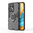 For Honor 90 GT 5G PC + TPU Shockproof Protective Phone Case with Magnetic Ring Holder(Black) - 1