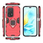 For Honor 200 Lite Global PC + TPU Shockproof Protective Phone Case with Magnetic Ring Holder(Red) - 3