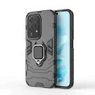 For Honor 200 Lite Global PC + TPU Shockproof Protective Phone Case with Magnetic Ring Holder(Black) - 1