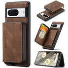 For Google Pixel 8 JEEHOOD Magnetic Zipper Wallet Phone Leather Case(Brown) - 1