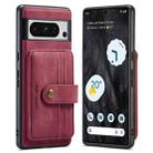 For Google Pixel 8 Pro JEEHOOD RFID Blocking Anti-Theft Magnetic PU Phone Case(Red) - 1