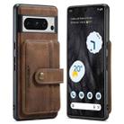 For Google Pixel 8 Pro JEEHOOD RFID Blocking Anti-Theft Magnetic PU Phone Case(Brown) - 1