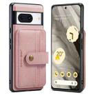 For Google Pixel 8 JEEHOOD RFID Blocking Anti-Theft Magnetic PU Phone Case(Pink) - 1