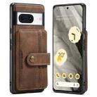 For Google Pixel 8 JEEHOOD RFID Blocking Anti-Theft Magnetic PU Phone Case(Brown) - 1