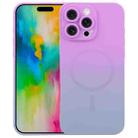 For iPhone 16 Pro Max Liquid TPU Silicone Gradient MagSafe Phone Case(Purple) - 1