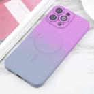 For iPhone 16 Pro Max Liquid TPU Silicone Gradient MagSafe Phone Case(Purple) - 2