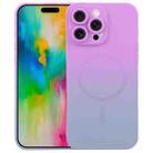 For iPhone 16 Pro Liquid TPU Silicone Gradient MagSafe Phone Case(Purple) - 1