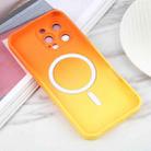 For iPhone 16 Pro Liquid TPU Silicone Gradient MagSafe Phone Case(Orange Yellow) - 3