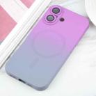 For iPhone 16 Plus Liquid TPU Silicone Gradient MagSafe Phone Case(Purple) - 2