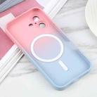 For iPhone 16 Plus Liquid TPU Silicone Gradient MagSafe Phone Case(Pink Blue) - 3