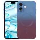 For iPhone 16 Liquid TPU Silicone Gradient MagSafe Phone Case(Blue Purple) - 1