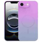 For iPhone 16e Liquid TPU Silicone Gradient MagSafe Phone Case(Purple) - 1