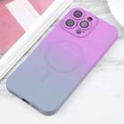 For iPhone 16e Liquid TPU Silicone Gradient MagSafe Phone Case(Purple) - 2