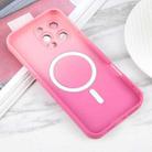For iPhone 16e Liquid TPU Silicone Gradient MagSafe Phone Case(Pink Red) - 3