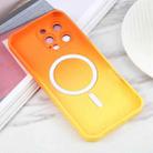 For iPhone 16e Liquid TPU Silicone Gradient MagSafe Phone Case(Orange Yellow) - 3
