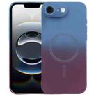 For iPhone 16e Liquid TPU Silicone Gradient MagSafe Phone Case(Blue Purple) - 1