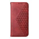 For OPPO A3 Pro 5G Cubic Grid Calf Texture Magnetic Leather Phone Case(Red) - 2