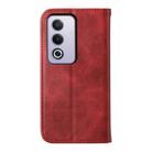 For OPPO A3 Pro 5G Cubic Grid Calf Texture Magnetic Leather Phone Case(Red) - 3