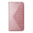 For OPPO Reno12 F 4G / 5G / F27 India Cubic Grid Calf Texture Magnetic Leather Phone Case(Rose Gold) - 2