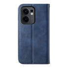 For OPPO Reno13 F 4G / 5G Cubic Grid Calf Texture Magnetic Leather Phone Case(Blue) - 3