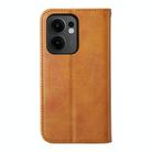 For OPPO Reno13 F 4G / 5G Cubic Grid Calf Texture Magnetic Leather Phone Case(Yellow) - 3