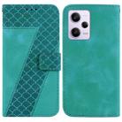 For Xiaomi Redmi Note 12 Pro 5G Global/Poco X5 Pro 7-shaped Embossed Leather Phone Case(Green) - 1